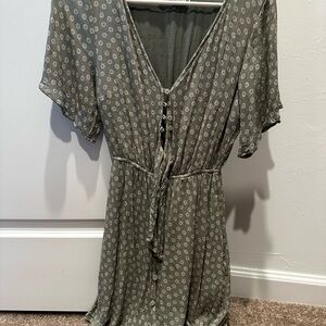 Abercrombie & Fitch Olive Patterned Blouse